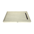 Redi Trench® 48 In x 72 In Single Curb Tileable Shower Pan Base with Right Drain and Linear Trench