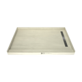 Redi Trench® 48 In x 72 In Single Curb Tileable Shower Pan Base with Right Drain and Linear Trench