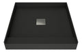 Wonder Drain 36 In x 36 In Single Curb Shower Pan with Center Drain and Square Tileable Drain Grate