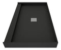 Wonder Drain 36 In x 42 In Single Curb Shower Pan with Center Drain and Square Tileable Drain Grate