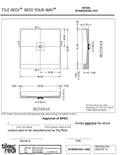 Base'N Bench® Kit: Wonder Drain Center Drain Single Curb Shower Pan, 36″D x 48″W x 17″H installed (Pan: 36″D x 36″W; Bench: 32″D x 12″W)