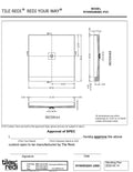 Base'N Bench® Kit: Wonder Drain Center Drain Single Curb Shower Pan, 48″D x 60″W x 17″H installed (Pan: 48″D x 48″W; Bench: 44″D x 12″W)