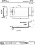Base'N Bench® Kit: WonderFall Trench Left Drain Single Curb Shower Pan, 32″D x 72″W x 17″H installed (Pan: 32″D x 60″W; Bench: 28″D x 12″W)