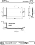 Base'N Bench® Kit: WonderFall Trench Right Drain Single Curb Shower Pan, 32″D x 72″W x 17″H installed (Pan: 32″D x 60″W; Bench: 28″D x 12″W)