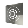 Redi Drain® Brushed Nickel 2-Piece Drain Plate Set, 4¼″ diameter drain plate & 5¾″ square plate trim