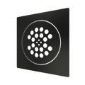 Redi Drain® Matte Black 2-Piece Drain Plate Set, 4¼″ diameter drain plate & 5¾″ square plate trim
