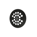 Redi Drain® Matte Black Round Drain Plate, 4¼″ diameter