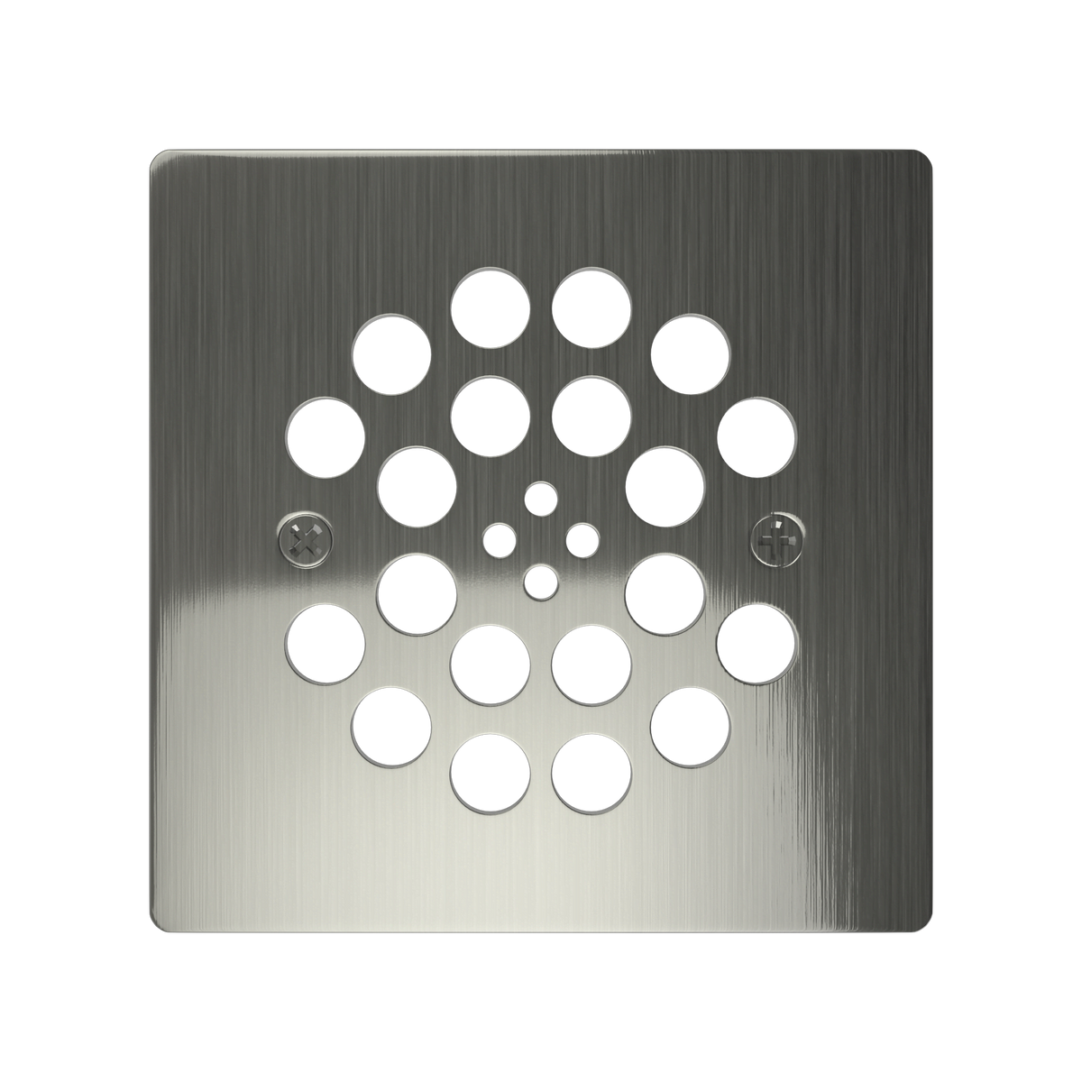 Redi Drain® Brushed Nickel Drain Plate, 4¼″ square — Tile Redi