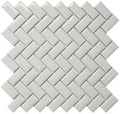 Mosaic Studio Glossy 12 In x 12 In Mosaic Herringbone Porcelain Floor Tile
