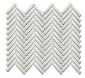 Mosaic Studio Plus Glossy 12 In x 12 In Mosaic Herringbone Porcelain Floor Tile