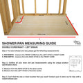 WonderFall Trench® 32 In x 48 In Double Threshold Corner Tileable Shower Pan Base with Left Drain and Linear Trench