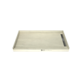 WonderFall Trench® 32 In x 60 In Single Curb Tileable Shower Pan Base with Right Drain and Linear Trench