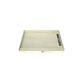 Base'N Bench® 36 In x 60 In Single Curb Tileable Shower Pan Base with Right Drain, Linear WonderFall Tileable Grate, and Bench