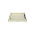 WonderFall Trench® 36 In x 48 In Double Threshold Corner Tileable Shower Pan Base with Right Drain and Linear Trench