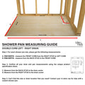 WonderFall Trench® 36 In x 48 In Double Threshold Corner Tileable Shower Pan Base with Right Drain and Linear Trench