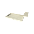 Base'N Bench® 36 In x 72 In Single Curb Tileable Shower Pan Base with Left Drain, Linear WonderFall Tileable Grate, and Bench
