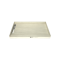 Base'N Bench® 36 In x 72 In Single Curb Tileable Shower Pan Base with Left Drain, Linear WonderFall Tileable Grate, and Bench