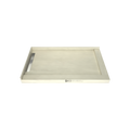 WonderFall Trench® 36 In x 60 In Double Threshold Corner Tileable Shower Pan Base with Left Drain and Linear Trench