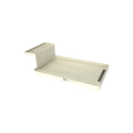 Base'N Bench® 36 In x 72 In Single Curb Tileable Shower Pan Base with Right Drain, Linear WonderFall Tileable Grate, and Bench