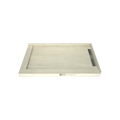 WonderFall Trench® 36 In x 60 In Double Threshold Corner Tileable Shower Pan Base with Right Drain and Linear Trench
