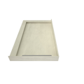 WonderFall Trench® 36 In x 60 In Double Threshold Corner Tileable Shower Pan Base with Right Drain and Linear Trench