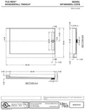 WonderFall Trench® 36 In x 60 In Double Threshold Corner Tileable Shower Pan Base with Right Drain and Linear Trench