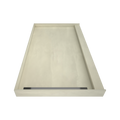 WonderFall Trench® 42 In x 72 In Single Curb Tileable Shower Pan Base with Left Drain and Linear Trench