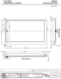 WonderFall Trench® 42 In x 72 In Double Threshold Corner Tileable Shower Pan Base with Left Drain and Linear Trench