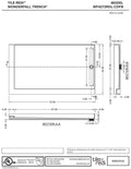 WonderFall Trench® 42 In x 72 In Double Threshold Corner Tileable Shower Pan Base with Right Drain and Linear Trench