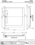 WonderFall Trench® 48 In x 48 In Double Threshold Corner Tileable Shower Pan Base with Left Drain and Linear Trench