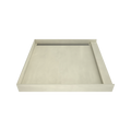 WonderFall Trench® 48 In x 48 In Single Curb Tileable Shower Pan Base with Right Drain and Linear Trench