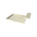 Base'N Bench® 48 In x 72 In Single Curb Tileable Shower Pan Base with Left Drain, Linear WonderFall Tileable Grate, and Bench