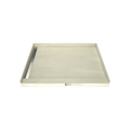 Base'N Bench® 48 In x 72 In Single Curb Tileable Shower Pan Base with Left Drain, Linear WonderFall Tileable Grate, and Bench