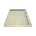 WonderFall Trench® 48 In x 60 In Single Curb Tileable Shower Pan Base with Right Drain and Linear Trench