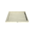 WonderFall Trench® 48 In x 60 In Double Threshold Corner Tileable Shower Pan Base with Right Drain and Linear Trench