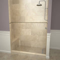 Base'N Bench 60 in. L x 32 in. W Alcove Shower Pan Base and Bench with Right Drain and Brushed Nickel Drain Grate