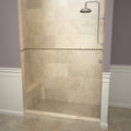 Base'N Bench 60 in. L x 32 in. W Alcove Shower Pan Base and Bench with Right Drain and Tileable Top Drain Grate