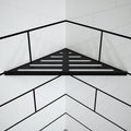 13.5 In x 9 In x 9 In Triangular Corner Shelf in Matte Black