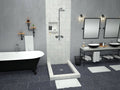 Redi Base® Triple Curb Shower Pan With Center Drain, 48″D x 37″W
