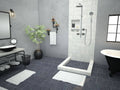 Wonder Drain® Triple Curb Shower Pan With Tileable Center Drain, 36″D x 36″W