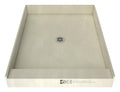 Redi Base® Single Curb Shower Pan With Center Drain, 48″D x 37″W