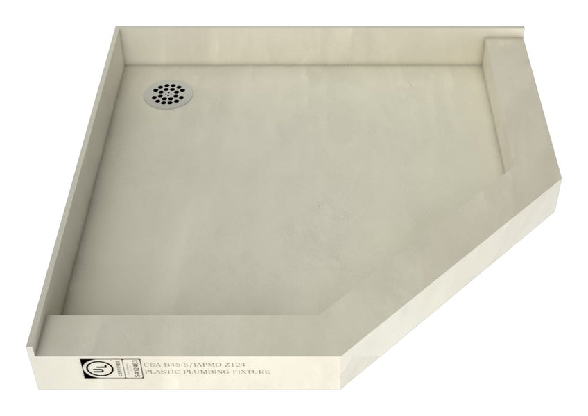 Redi NeoNeo Angle Shower Pan, 36 x 36, Corner Drain — Tile Redi