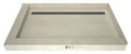Redi Trench® Double Curb Shower Pan With Back Trench Drain & Brushed Nickel Solid Grate, 34″D x 48″W