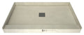 Wonder Drain® Single Curb Shower Pan With Tileable Center Drain, 36″D x 42″W