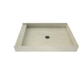 48 inch D x 37 inch W, Fully Integrated Shower Pan with Center PVC Drain in Brushed Nickel