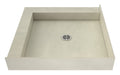 Redi Base® Left Double Curb Shower Pan With Center Drain, 32″D x 32″W