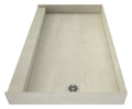 48 inch D x 72 inch W, Fully Integrated Shower Pan with Right PVC Drain