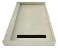 30 inch D x 54 inch W, Fully Integrated Shower Pan with Right PVC Drain, Right Trench with Oil Rubbed Bronze Designer Grate
