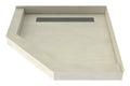 Redi Neo® Neo Angle Shower Pan With Linear Drain & Tileable Drain Top, 44″D x 44″W