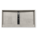 Redi Trench closeout shower pan, 42 x 72 in, center trench drain, top view